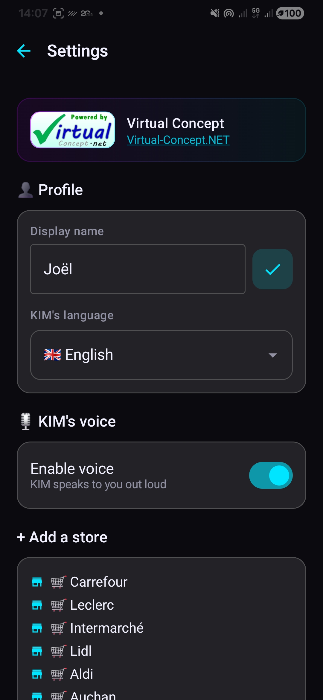 KIM Shopping — 30 languages