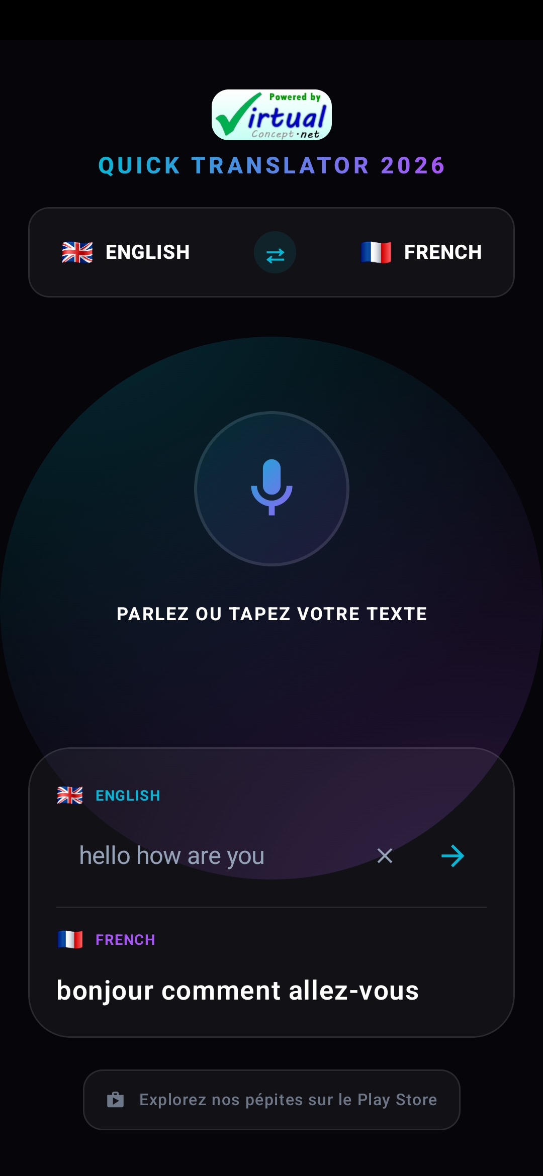 Quick Translator AI — offline mode