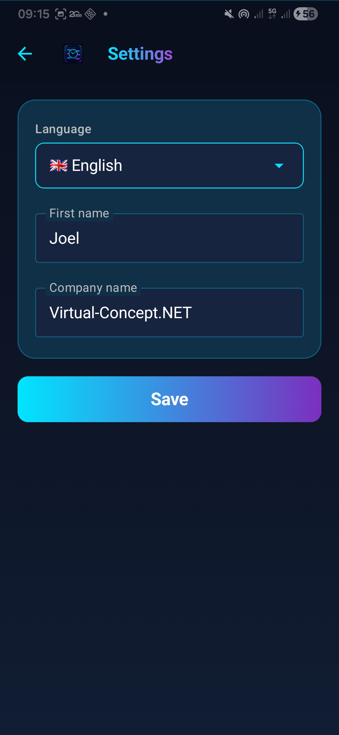 Timetable — timesheet PDF export